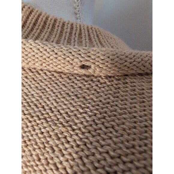 Pol oversized knit balloon sleeve slouchy neutral sweater lg - Picture 6 of 10